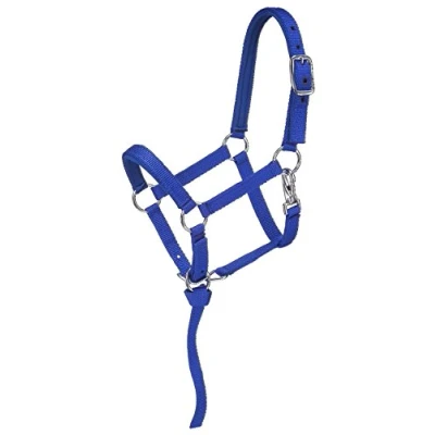 Image of Tough 1 Nylon padded Miniature Halter, Blue/Royal, Medium