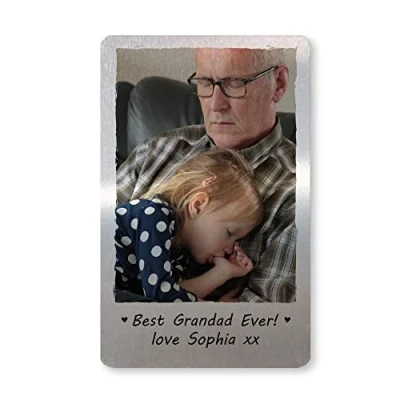 Image of Grandad Gifts For Birthday Fathers Day Christmas Personalised Wallet Card Grandparent Gift