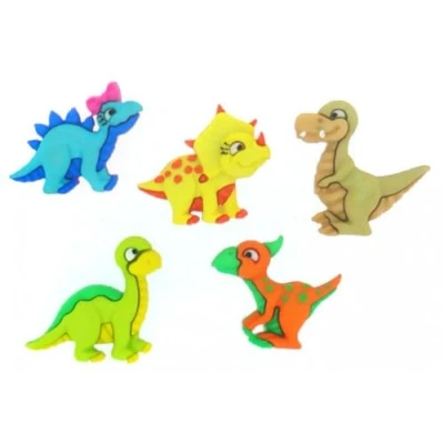 Image of Dress It Up Shaped Novelty Button Packs Dino Mite