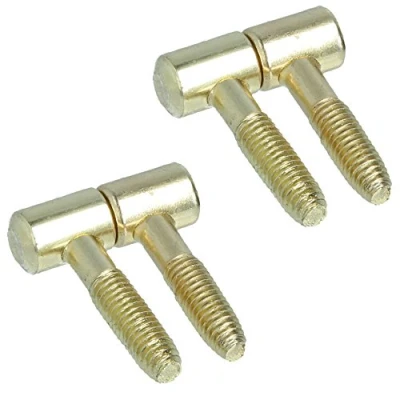 Image of 2X Screwless Brass Male &amp; Female Lift Off Hinges