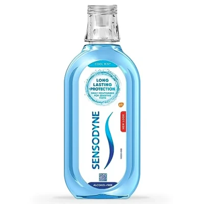 Image of Sensodyne Sensitive Care Mouthwash with Fluoride, 500 ml, Cool Mint
