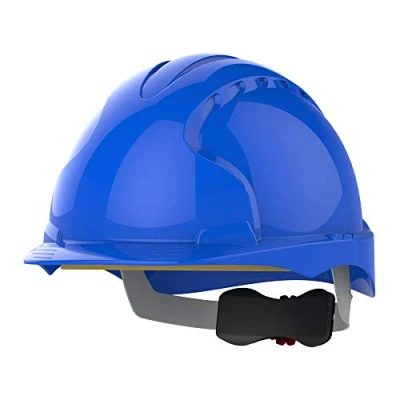 Image of JSP EVO3 HDPE Safety Helmet Wheel Ratchet Blue (AJE170 000 500)