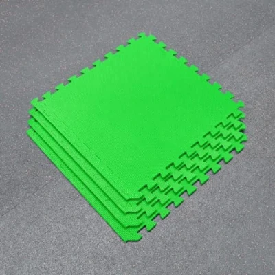 Image of METIS Interlocking Floor Gym Mats │ 60cm² Tiles EVA Foam Padding (Green, Pack of 16)