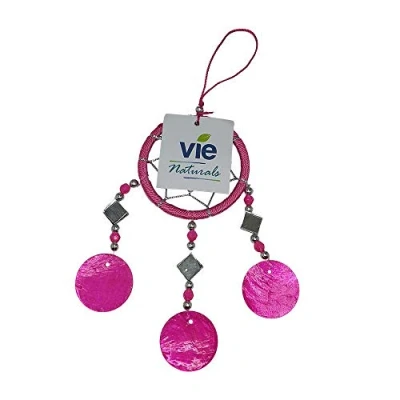 Image of VIE Naturals Capiz Dream Catcher, No Feathers, 6cm, Pink