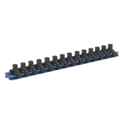 Image of Sealey Premier Socket Retaining Rail with 14 Clips Aluminium 1/4&quot;Sq Drive