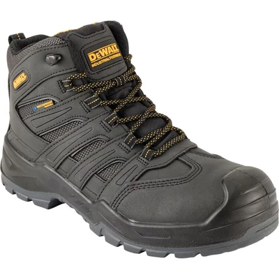 Image of DEWALT Murray Mens Safety Boot Steel Toe Cap Waterproof Leather S7 SR SC FO HRO LG UK Size 11 Black