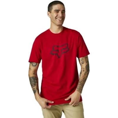 Image of Fox Racing Men&#039;s Legacy Head Short Sleeve Tee T Shirt, Flame Red, Medium