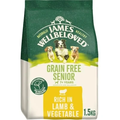 Image of James Wellbeloved Dog Senior Hypoallergenic Dry Food Grain Free Lamb 1.5 kg