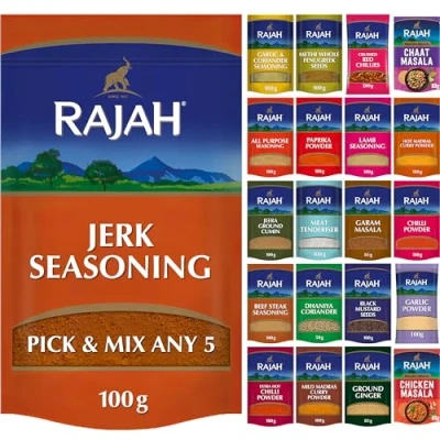 Image of Jerk Seasoning by Rajah Spices 5 x 100g or Pick Any