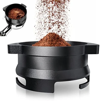 Image of NOTSEK 54mm Dosing Funnel, Aluminum Alloy Coffee Funnel for 53.3mm Portafilter Binaural Espresso Sage Barista Express/Pro (Black)
