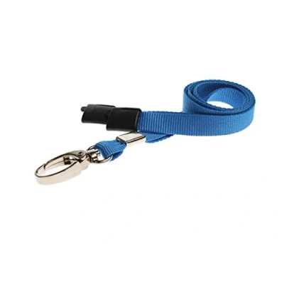Image of ID Card It Lanyard Neck Straps with Safety Breakaway Catch and Metal Clip for Identity Pass Badge Holders Pack of 5 (Blue)