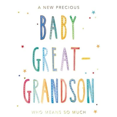 Image of New Baby Great Grandson Bundle of Joy Greeting Card Blooming Wishes Cards SOHI0110