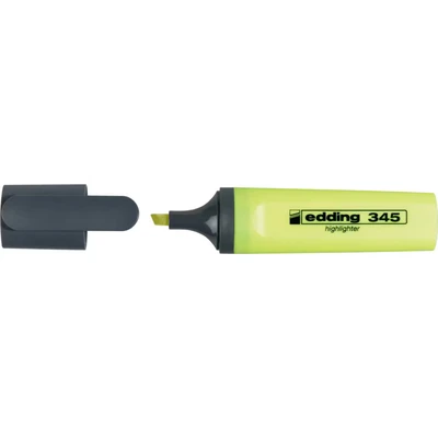 Image of edding 345 highlighter yellow 10 highlighters chisel nib 2 5 mm ideal for bright markings and highlighting text passages notes