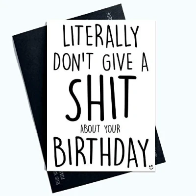 Image of Funny Birthday Cards Greeting Rude Colleague Coworker Friend Humour Banter Joke Happy Offensive PC601