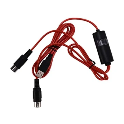 Image of KVSERT 5 Pin Midi To USB In Out Cable Adapter Converter For Windows Ios Laptop Music Piano Keyboard