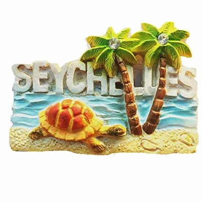 Image of 3D Praslin Seychelles souvenir fridge magnet magnetic sticker,Home &amp; kitchen decoration sticker,Praslin refrigerator tourist gift …