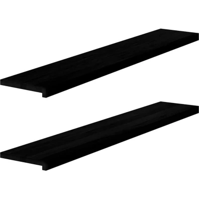 Image of vidaXL Window Sills 2 pcs Dark Brown 140x30x2 cm Solid Wood Oak