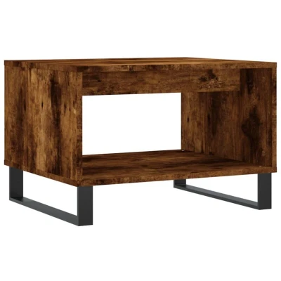 Image of vidaXL Coffee Table Smoked Oak 60x50x40 cm Engineered Wood