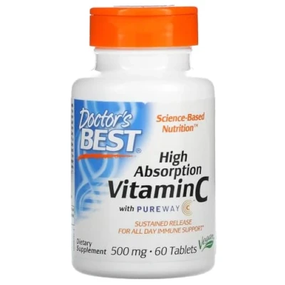 Image of Doctor&#039;s Best High Absorption Vitamin C with PureWay Support for The Immune System 60 Tablets