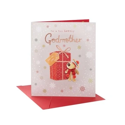 Image of Boofle For A Lovely Godmother With Love Christmas Greeting Card Cute Xmas Cards