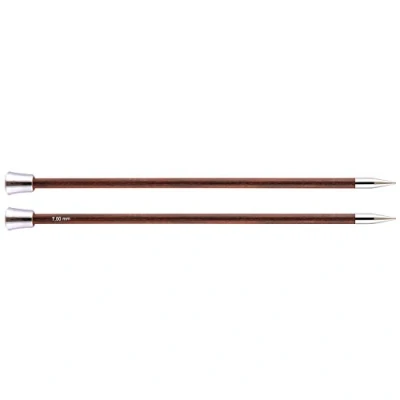 Image of KnitPro Royale: Knitting Pins: Single Ended: 30cm x 7.00mm, Birchwood, brass, Multi Colour, 7mm