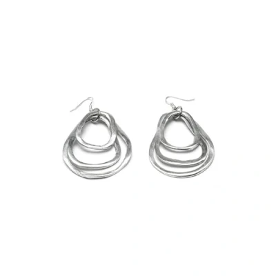 Image of Vestopazzo Earrings 3 drops in 100% recycled aluminum.Handmade.One Size.Unisex, taglia unica, Aluminium, No Gemstone