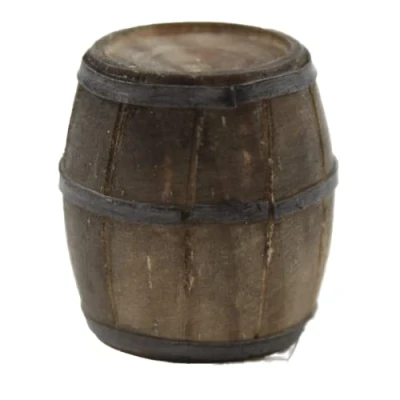Image of Melody Jane Dolls House Rustic Brown Barrel Mexican Pub Wine Beer Garden Stable Accessory