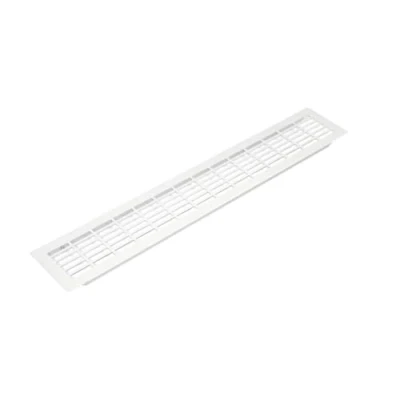 Image of Kitchen WORKTOP/Plinth Heat Vent Grill Aluminium by Rejs (480 x 80mm, White)