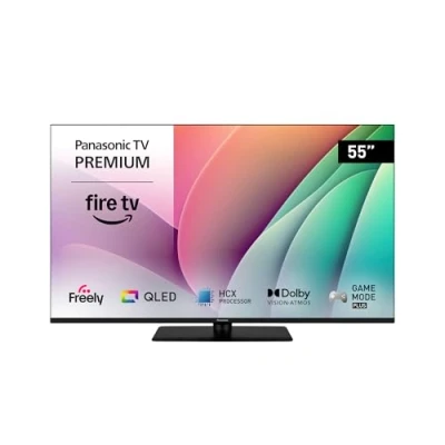 Image of Panasonic TV 55W80AEY W80 Series 55 inch 4K Ultra HD LED Smart TV, 2024, Fire Freely, Dolby Vision &amp; Atmos, Alexa Voice Control, Airplay, Black