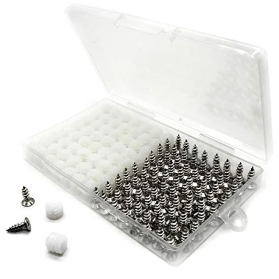 Image of Plastic Hinge Dowel Inserts with Screws 100 Pack