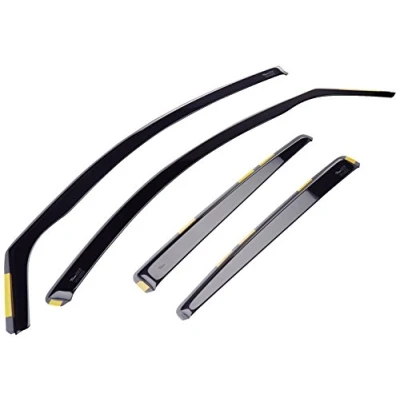 Image of HEKO 17252 Front Rear Wind Deflectors Fits Hyundai i10 2008 on 5 Door Hatchback (4 Pieces)
