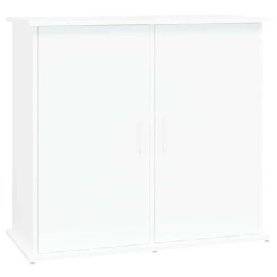 Image of vidaXL Aquarium Stand Fish Tank Display Frame in White 81x36x73 cm Engineered Wood Construction Versatile Storage Compartments