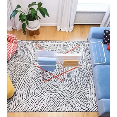 Image of WY8 Clothes Airer Dryer Drying Rack Laundry Washing Line Horse Indoor outdoor, Rails and 18m