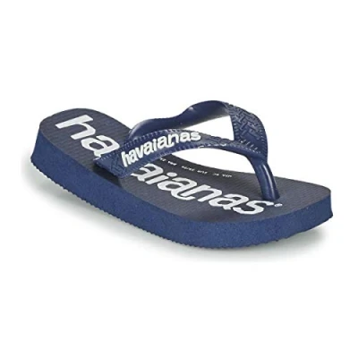 Image of Havaianas TOP LOGOMANIA boys&#039;s Children&#039;s Flip flops / Sandals in Blue