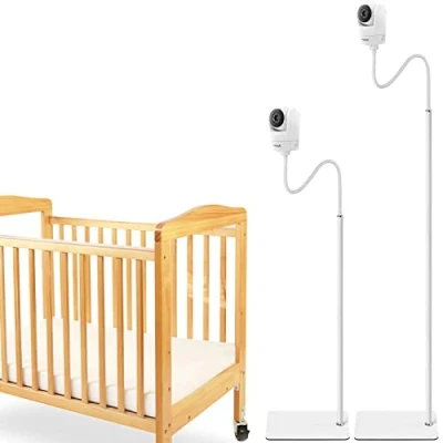 Image of iTODOS Baby Monitor Floor Stand Holder for Vtech VM901 and VM919HD Monitor,Keep Away from Touching,Strong Heavy Metal Materials,More Safety