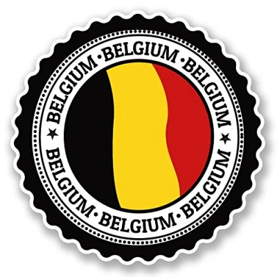 Image of 2 x Belgium Vinyl Sticker Decal Bike Laptop Car Travel Luggage Tag Flag #4757 (10cm 10cm)