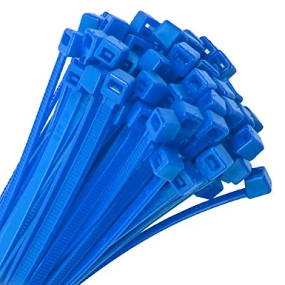 Image of 100x Strong Quality Blue Cable Ties 370mm x 4.8mm Heavy Duty Heat &amp; Cold Resistant Zip