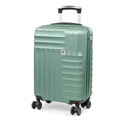 Image of Pierre Cardin Soleil 21 Inch Suitcase Hard Sided Travel Luggage with 8 Spinner 360 Degree Wheels TSA Locks and Telescopic Handle Weight 2.61kg Height 56cm CL898 (Small, Sage Green)