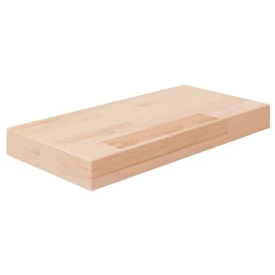 Image of vidaXL Solid Wood Oak Shelf Board 40x20x4 cm, Untreated, Natural Brown, Multi Room Use Living Room/Bedroom/Kitchen/Hallway Storage