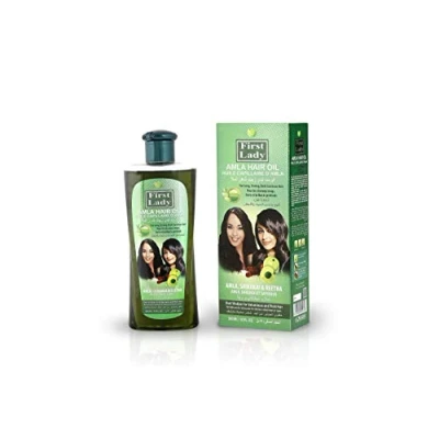Image of First Lady Herbal (Ayurvedic) AMLA (Indian Gooseberry) Hair Oil 300ml For Long, Strong, Dark Lustrous With Shikakai &amp; Reetha Afro Asian European Types