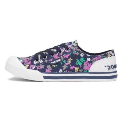 Image of Rocket Dog Womenss Jazzin Annie Floral Pumps in Navy Blue Textile Size UK 4