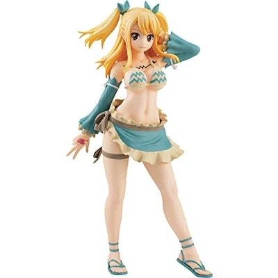 Image of Good Smile Company Fairy Tail Final Pop Up Parade Lucy Heartfilia PVC Figure Aqua