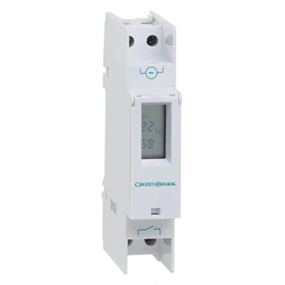 Image of Greenbrook 7 Day / 24 Hour 16A DIN Rail Mounted Digital Control Panel Timer