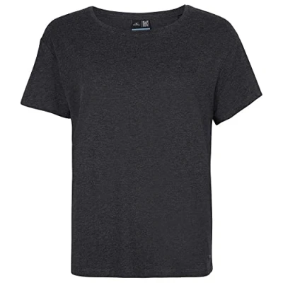Image of O&#039;Neill Women&#039;s Essential Roundneck Shortsleeve T Shirt, Casual Logo Rundhalsshirt, Black Out, L XL