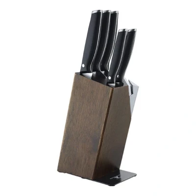 Image of Rockingham Forge 6 Piece Knife Deluxe Wooden Block Set