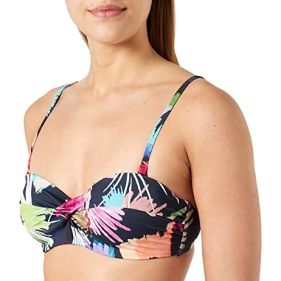 Image of Firefly Maggy Bikini Top Navy Dark/Flower 36