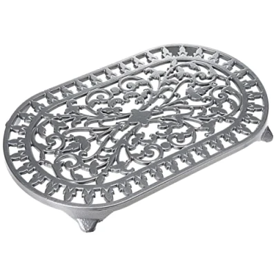 Image of ICD VCW315GR Large Oval Trivet Graphite, Cast Iron