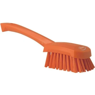 Image of Vikan, Orange Brush,Washing,Stiff,10&quot;,PP/PBT, 4192