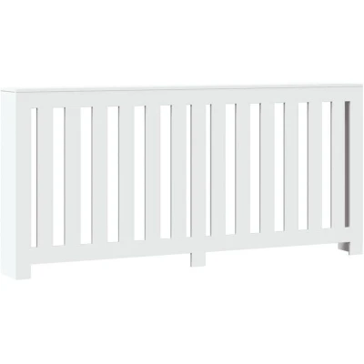 Image of vidaXL Radiator Cover White 175x20x82 cm Engineered Wood