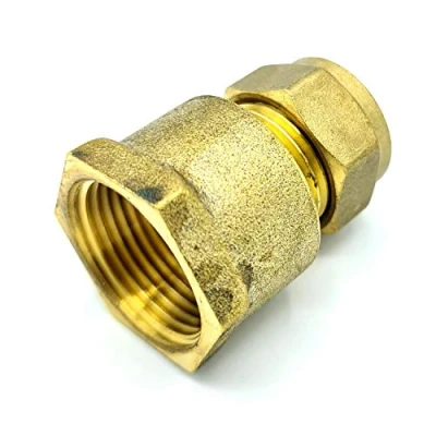 Image of 15mm x G3/4 Female Coupler Adaptor Brass Compression Fittings Straight Connector